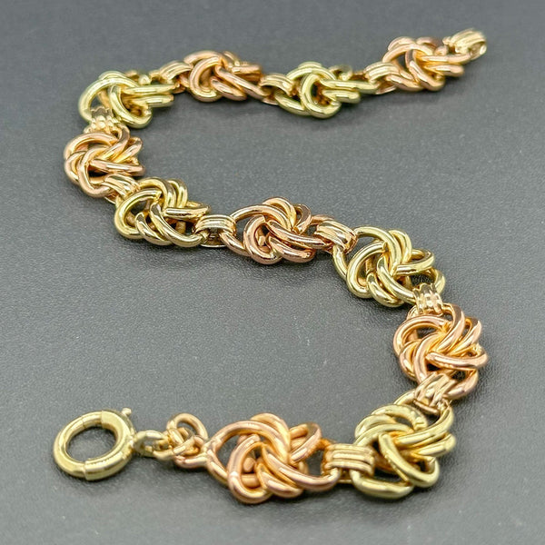 Estate 14K TT Gold Interlocking Circle Link Bracelet - Walter Bauman Jewelers
