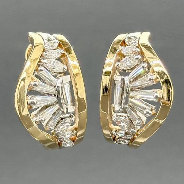 Estate 14K TT Gold Retro 0.56cttw G-H/VS1-2 Diamond Earrings - Walter Bauman Jewelers