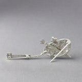 Estate 14K W Gold 0.08ct G/VS1 Diamond Crown Pin - Walter Bauman Jewelers