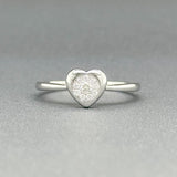 Estate 14K W Gold 0.09cttw G-H/SI1-2 Diamond Heart Ring - Walter Bauman Jewelers