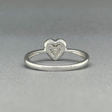 Estate 14K W Gold 0.09cttw G-H/SI1-2 Diamond Heart Ring - Walter Bauman Jewelers