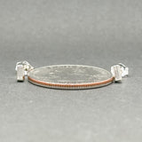 Estate 14K W Gold 0.11ctw G-H/VS1-2 Baguette Diamond Stud Earrings - Walter Bauman Jewelers