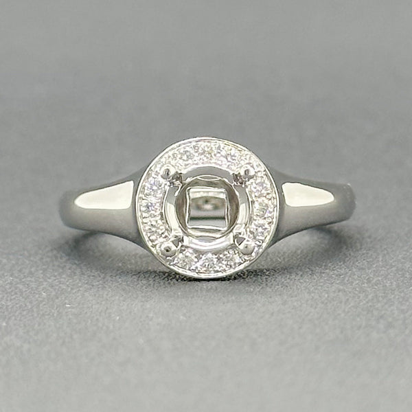 Estate 14K W Gold 0.15cttw H/SI1 Diamond Semi-Mount Engagement Ring - Walter Bauman Jewelers
