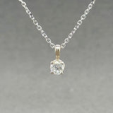 Estate 14K W Gold 0.19ct I/SI2 Diamond Pendant - Walter Bauman Jewelers