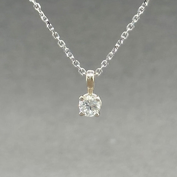 Estate 14K W Gold 0.19ct I/SI2 Diamond Pendant - Walter Bauman Jewelers