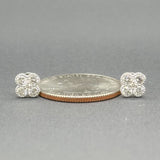 Estate 14K W Gold 0.20cttw H-I/SI2 Diamond Cluster Earrings - Walter Bauman Jewelers