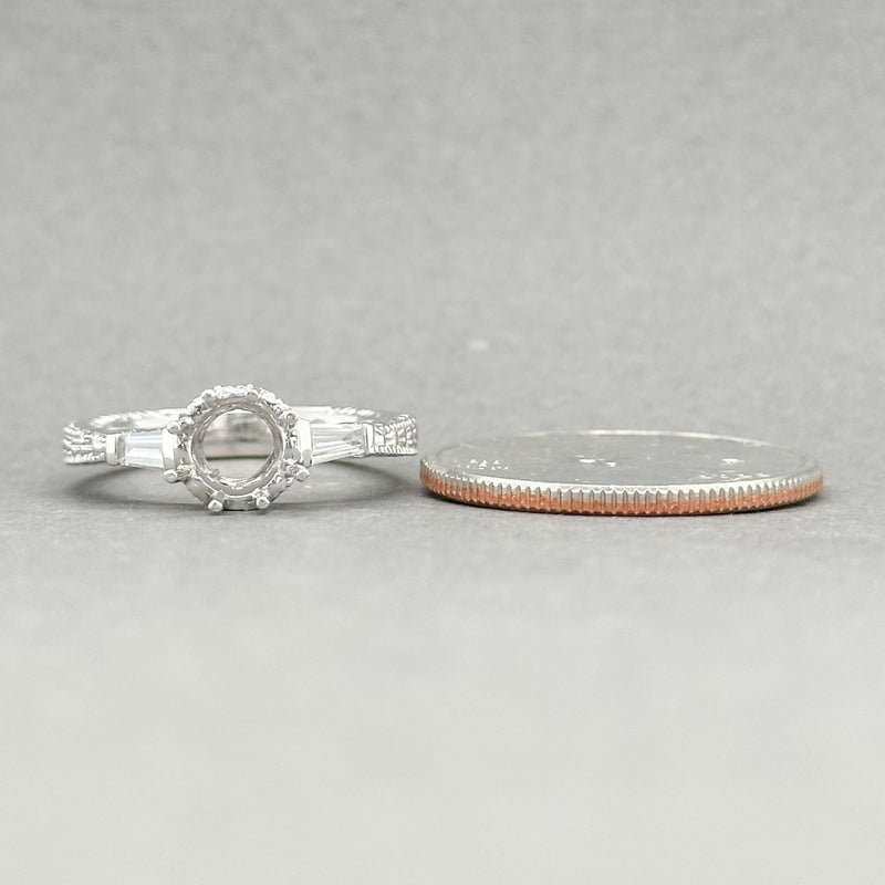 Estate 14K W Gold 0.22ctw H-I/VS2-SI2 Diamond Eng. Ring Mounting - Walter Bauman Jewelers