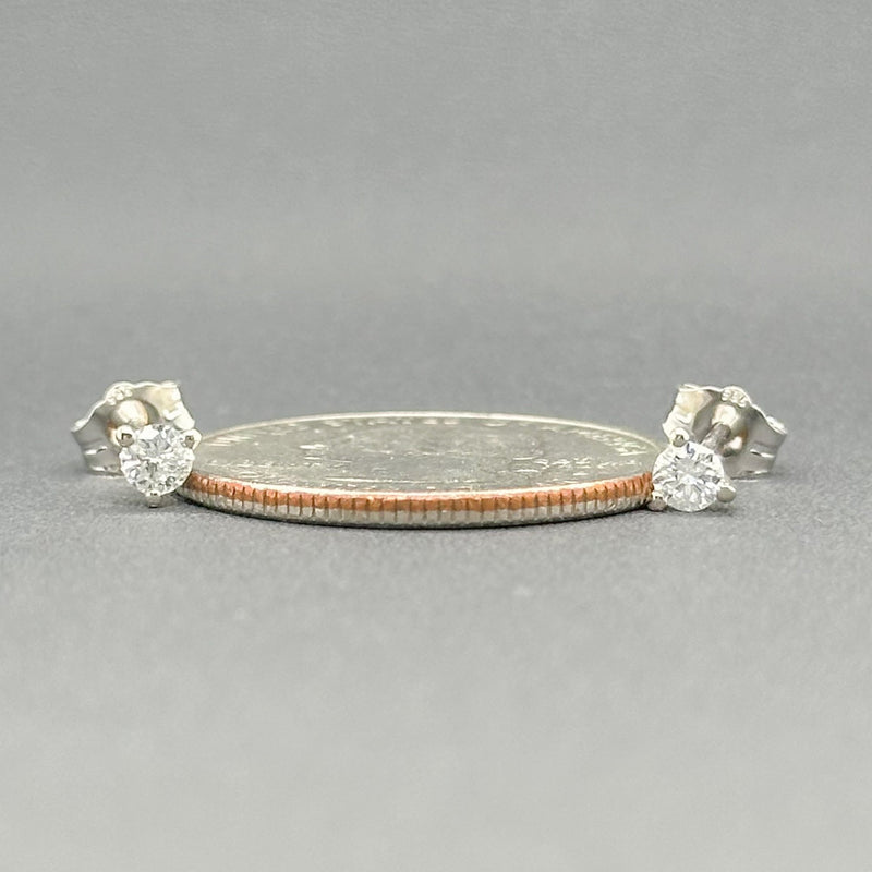 Estate 14K W Gold 0.23cttw F-G/SI2 Diamond Stud Earrings - Walter Bauman Jewelers