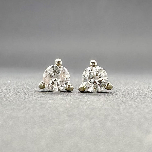 Estate 14K W Gold 0.24cttw G-H/SI2-I1 Diamond Stud Earrings - Walter Bauman Jewelers