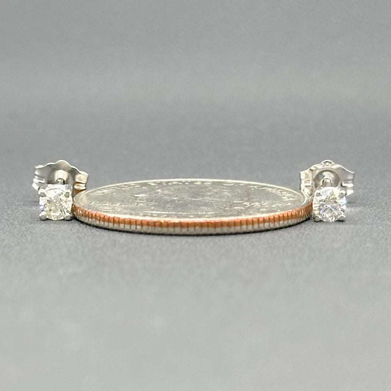 Estate 14K W Gold 0.24cttw J-I/SI1-2 Diamond Stud Earrings - Walter Bauman Jewelers