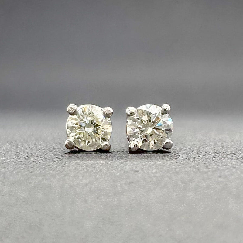 Estate 14K W Gold 0.24cttw J-I/SI1-2 Diamond Stud Earrings - Walter Bauman Jewelers