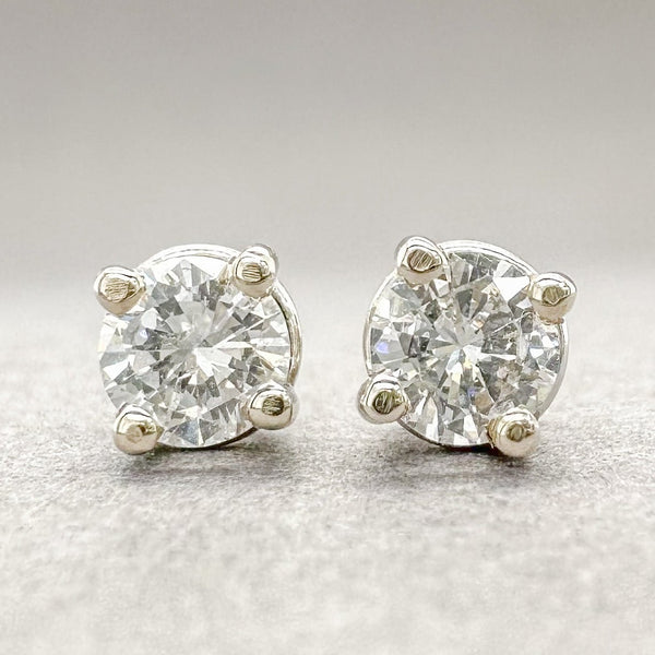 Estate 14K W Gold 0.24ctw I-J/I1 Diamond Stud Earrings - Walter Bauman Jewelers