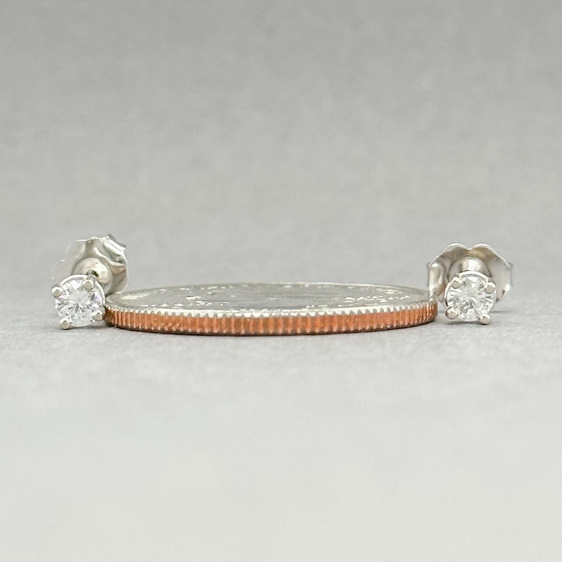 Estate 14K W Gold 0.24ctw I-J/I1 Diamond Stud Earrings - Walter Bauman Jewelers