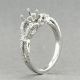 Estate 14K W Gold 0.25ctw F-G/SI1-I1 Diamond Eng. Ring Mounting - Walter Bauman Jewelers
