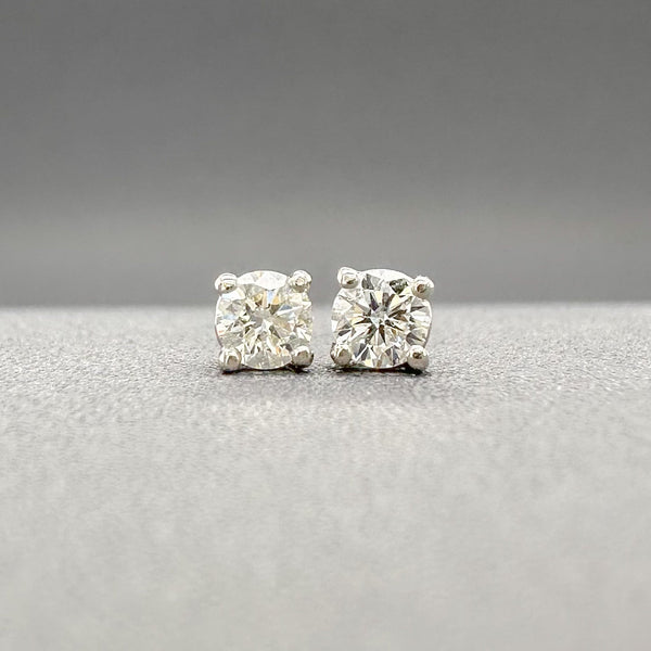Estate 14K W Gold 0.25ctw I/SI1 Diamond Stud Earrings - Walter Bauman Jewelers