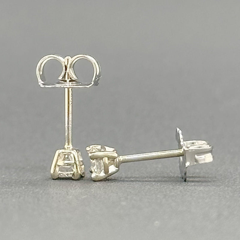 Estate 14K W Gold 0.26cttw H/SI1 Diamond Stud Earrings - Walter Bauman Jewelers