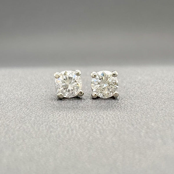 Estate 14K W Gold 0.26ctw G/SI2 Diamond Stud Earrings - Walter Bauman Jewelers