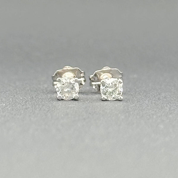 Estate 14K W Gold 0.28cttw H/SI2-I1 Diamond Stud Earrings - Walter Bauman Jewelers