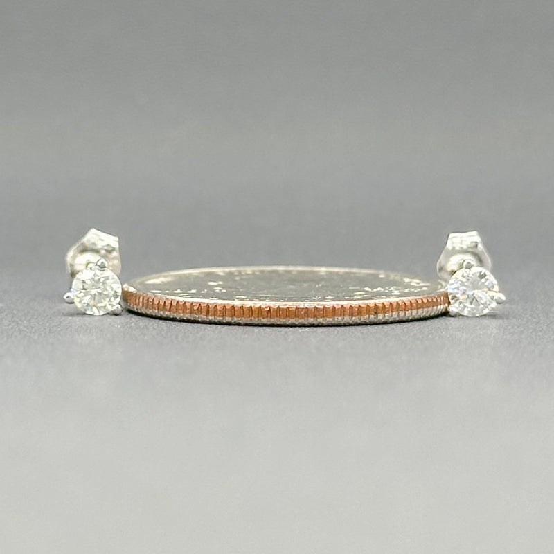 Estate 14K W Gold 0.32ctw H-I/SI1-2 Diamond Stud Earrings - Walter Bauman Jewelers