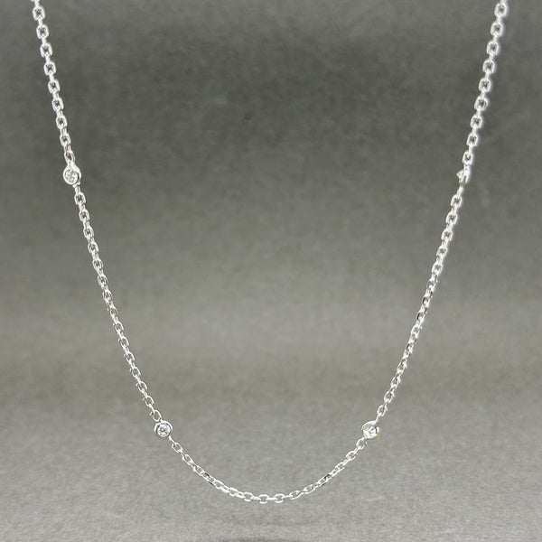 Estate 14K W Gold 0.35ctw G-H/VS2-SI1 Diamonds By The Yard Necklace - Walter Bauman Jewelers