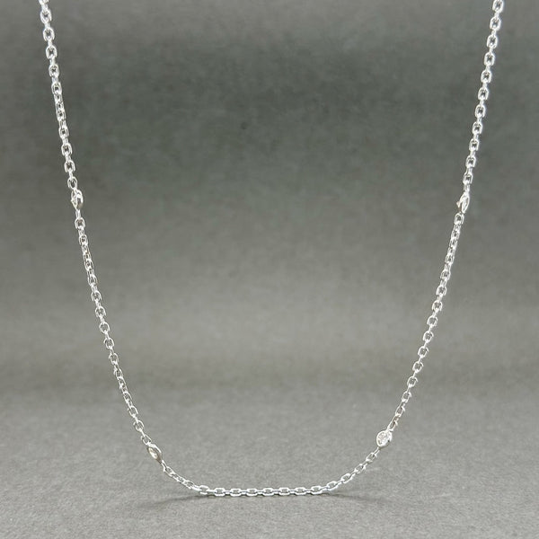 Estate 14K W Gold 0.35ctw G-H/VS2-SI1 Diamonds By The Yard Necklace - Walter Bauman Jewelers