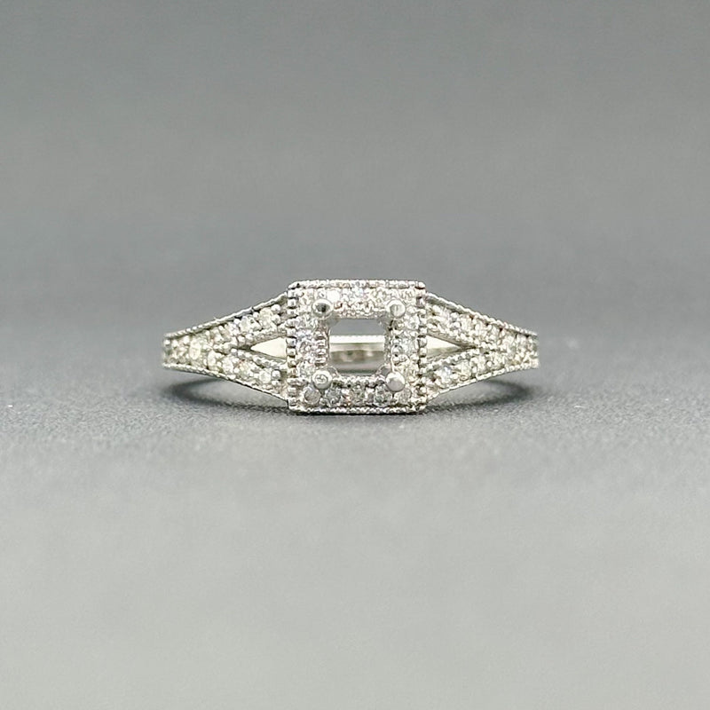 Estate 14K W Gold 0.36cttw G-H/SI1-2 Diamond Engagement Setting - Walter Bauman Jewelers