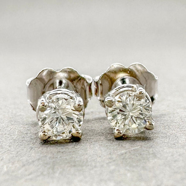 Estate 14K W Gold 0.38ctw H/I1 Diamond Stud Earrings - Walter Bauman Jewelers