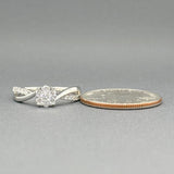 Estate 14K W Gold 0.41cttw G-H/SI1 Diamond Cluster Engagement Ring - Walter Bauman Jewelers