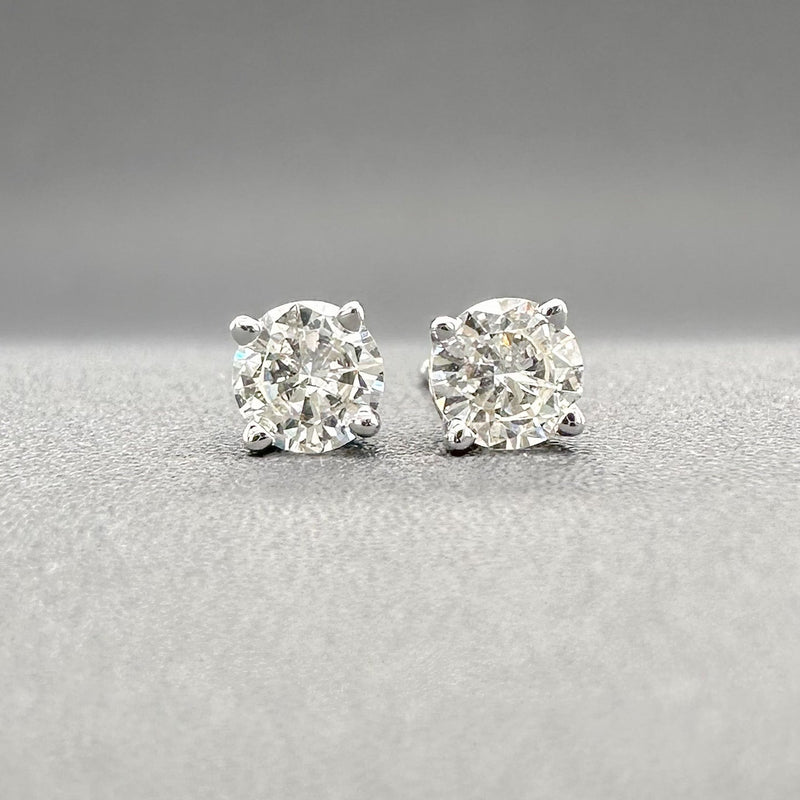 Estate 14K W Gold 0.42ctw H-I/VS2-SI1 Diamond Stud Earrings - Walter Bauman Jewelers