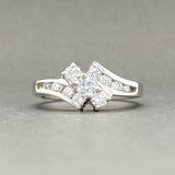 Estate 14K W Gold 0.46ctw G-H/I1 Diamond X Ring - Walter Bauman Jewelers