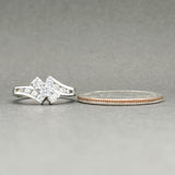 Estate 14K W Gold 0.46ctw G-H/I1 Diamond X Ring - Walter Bauman Jewelers