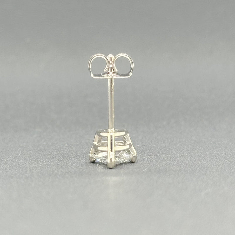Estate 14K W Gold 0.47ct G/I1 Triangle Diamond Single Stud Earring - Walter Bauman Jewelers
