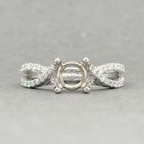 Estate 14K W Gold 0.47ctw G-H/SI2 Diamond Eng. Ring Mounting - Walter Bauman Jewelers