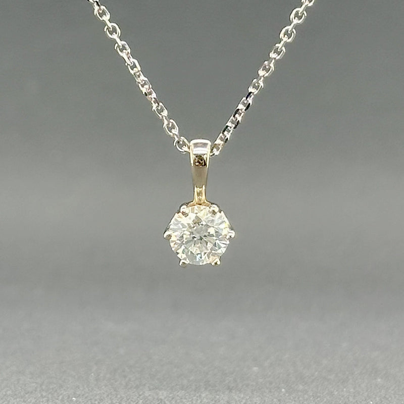 Estate 14K W Gold 0.48ct H/SI2 Diamond Pendant - Walter Bauman Jewelers