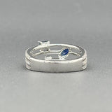 Estate 14K W Gold 0.48cttw Diamond and 0.46cttw Sapphire Ring - Walter Bauman Jewelers