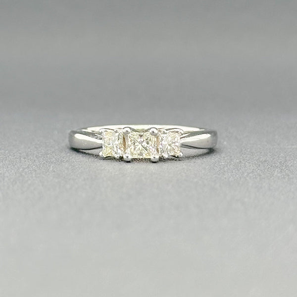 Estate 14K W Gold 0.50cttw J-I/SI1-2 Diamond 3 Stone Engagement Ring - Walter Bauman Jewelers