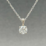 Estate 14K W Gold 0.51ct G/I1 Diamond Pendant - Walter Bauman Jewelers