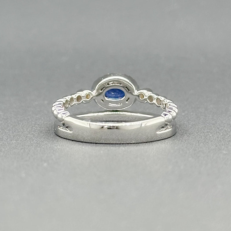 Estate 14K W Gold 0.53ct Sapphire and SI2/H 0.33cttw Diamond Ring - Walter Bauman Jewelers