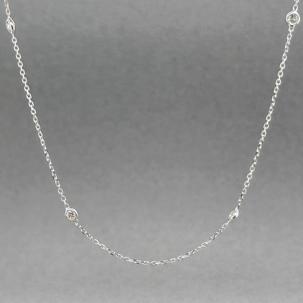 Estate 14K W Gold 0.53ctw J/I1 Diamonds By The Yard Necklace - Walter Bauman Jewelers