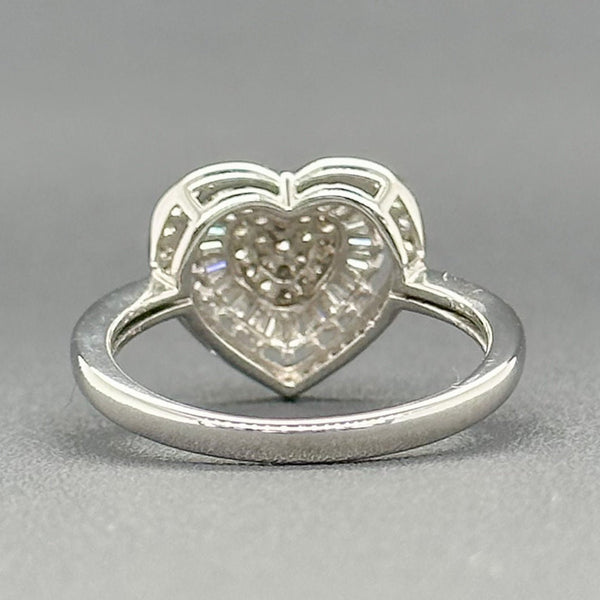 Estate 14K W Gold 0.55cttw H-I/SI1-2 Diamond Heart Ring - Walter Bauman Jewelers