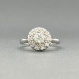 Estate 14K W Gold 0.56cttw H-I/SI1 Diamond Halo Engagement Ring - Walter Bauman Jewelers