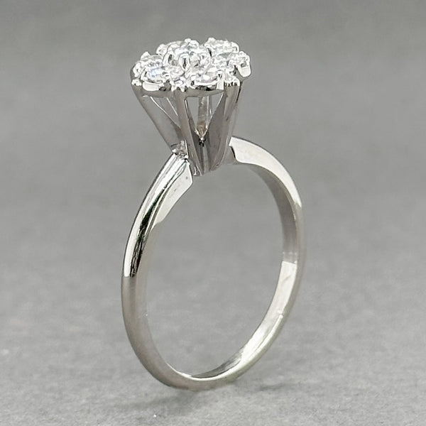 Estate 14K W Gold 0.56cttw H-I/SI2-I1 Diamond Cluster Ring - Walter Bauman Jewelers