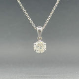 Estate 14K W Gold 0.61ct G/SI1 Diamond Pendant - Walter Bauman Jewelers