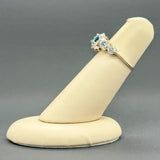 Estate 14K W Gold 0.61cttw Fancy Blue & H-I/SI1-2 Diamond Ring - Walter Bauman Jewelers