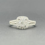 Estate 14K W Gold 0.61cttw G-H/SI1-2 Diamond Cluster Engagement Ring - Walter Bauman Jewelers