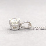 Estate 14K W Gold 0.69ct I/SI2 RBC Diamond Pendant - Walter Bauman Jewelers