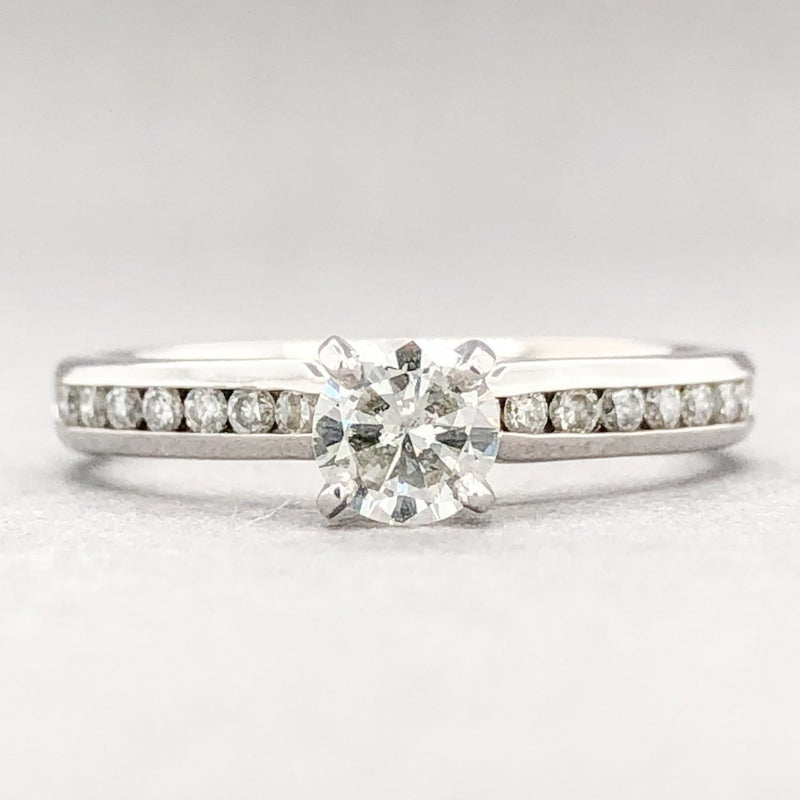 Estate 14K W Gold 0.6cttw I/I1 Diamond Engagement Ring - Walter Bauman Jewelers