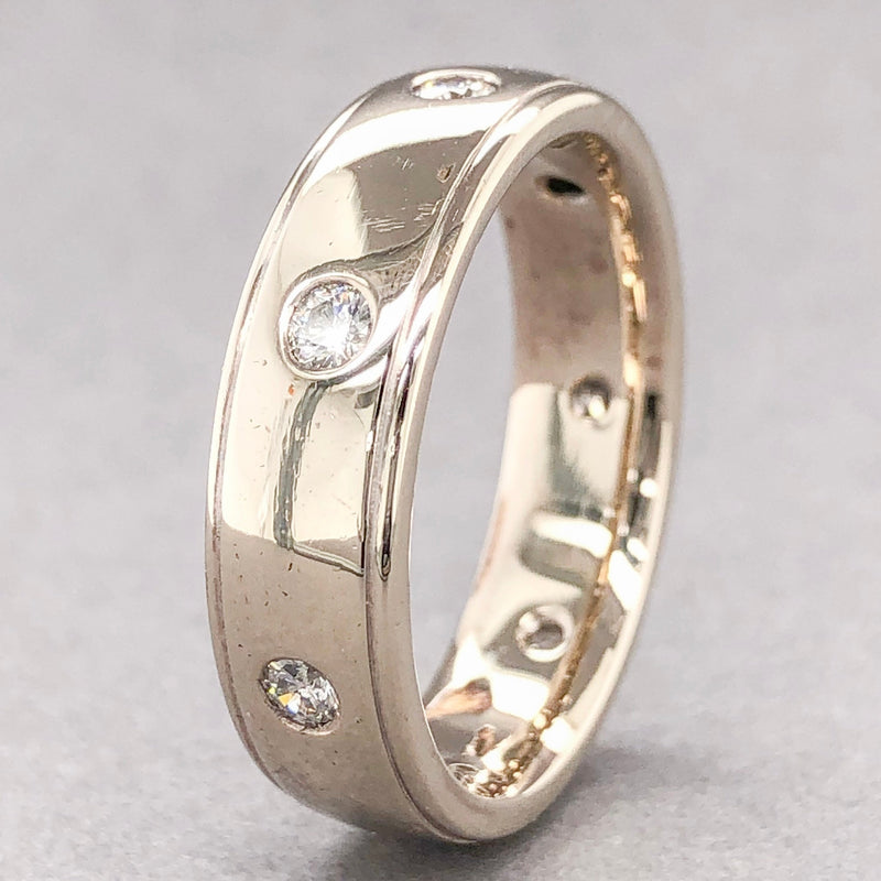 Estate 14K W Gold 0.70cttw H-I/SI2 Diamond Men's Wedding Band - Walter Bauman Jewelers