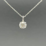 Estate 14K W Gold 0.71ct F/I1 Diamond Solitaire Pendant - Walter Bauman Jewelers