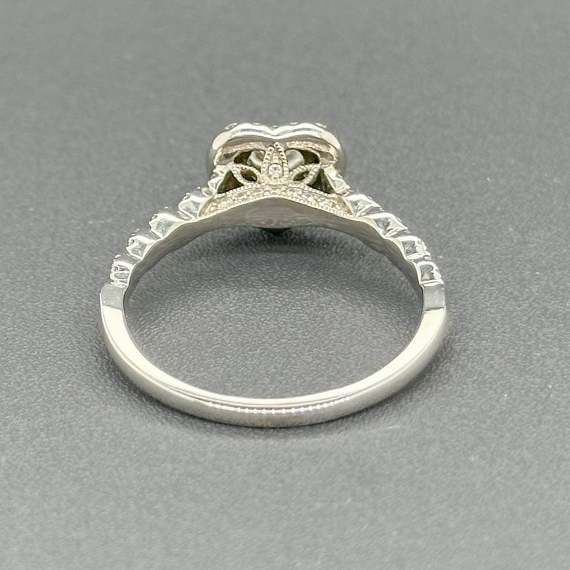 Estate 14K W Gold 0.77cttw H-I/VS2-SI2 Diamond Heart Ring GIA#5406073677 - Walter Bauman Jewelers